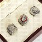 3pcs Set 2010 2013 2015 Chicago Blackhawks Hockey championship Rings 10-13S+ Logo wooden box