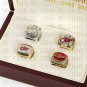 Set 4 PCS 1997 1998 2002 2008 Detroit Red Wings Hockey championship Rings 10-13S+ Logo wooden box