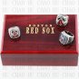 3PCS Sets 2004 2007 2013 Boston Red Sox MLB Championship Ring 10-13 Size with Logo wooden box