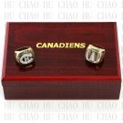 2PCS Sets 1986 1993 Montreal Canadiens Hockey championship Rings 10-13S+ Logo wooden box