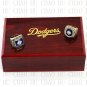 2PCS Sets 1981 1988 LOS ANGELES DODGERS MLB Championship Ring 10-13 Size with Logo wooden box