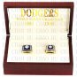 2PCS Sets 1981 1988 LOS ANGELES DODGERS MLB Championship Ring 10-13 Size with Logo wooden box