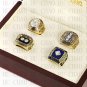 Set 4 PCS 1980 1981 1982 1983 New York Islanders NHL Hockey Ring 10-13S +Logo wooden box