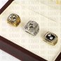 Set 3 pcs 1991 1992 2009 Pittsburgh Penguins NHL Hockey Championship Ring 10-13S+Logo wooden box