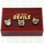 3PCS Sets 1995 2000 2003 New Jersey Devils NHL Hockey Championship Ring 10-13s+Logo wooden box