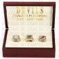 3PCS Sets 1995 2000 2003 New Jersey Devils NHL Hockey Championship Ring 10-13s+Logo wooden box