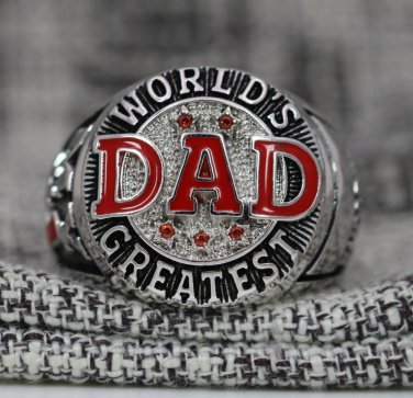 Brand New FATHER&acirc;��s DAY Ring Customized Name World Greatest Dad ring size 10-14