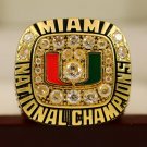 1991 Miami Hurricanes NCAA National Championship Ring 8-14S for  Rock Johnson