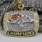 1997 Denver Broncos super bowl championship necklace with 22 inch chain