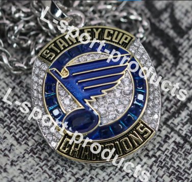 1st one 2019 St.Louis Blues stanley cup championship necklace with 22 inch chain