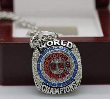 2016 Chicago Cubs MLB world series championship necklace with 21 inch chain