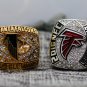 One Set 2 PCS 1998 2017 Atlanta Falcons NFC Football Championship ring 7-15S copper ring