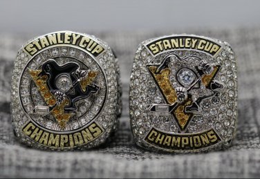 One Set 2 PCS 2016 2017 Pittsburgh Penguins stanley cup championship ring 8-14S CROSBY