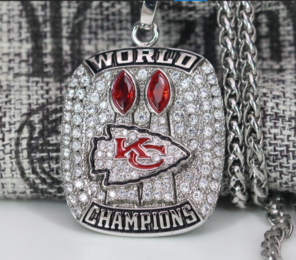 2019 2020 Kansas City Chiefs Super bowl LIV championship necklace with ...