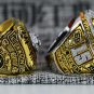 One Set 2PCS 1969 2020 Kansas City Chiefs Super bowl championship ring 7-15S with black bags