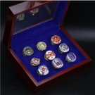 Full Set 9PCS  Boston Red Sox world series Championship Ring 11 size with case