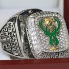 Removable Top 2021 Milwaukee Bucks National Basketball World Championship Ring 7-16 size Fan ring