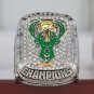 Removable Top 2021 Milwaukee Bucks National Basketball World Championship Ring 7-16 size Fan ring