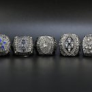 5PCS One Set 1971 1977 1992 1993 1995 Dallas Cowboys Silver Championship Rings 10/11