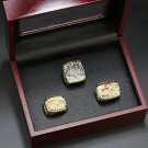 Wooden case One Set 3 PCS 1997 1998 2015 Denver Broncos super bowl Rings 8-14 Size