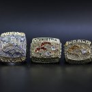 One Set 3 PCS 1997 1998 2015 Denver Broncos super bowl Rings 8-14 Size