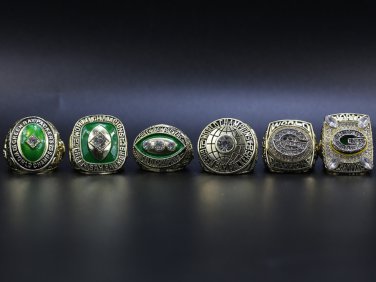 Full Set 6PCS one set Green bay packers super bowl Ring 11 size