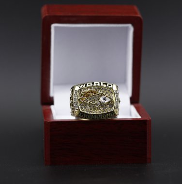Wooden case 1997 Denver Broncos super bowl  championship Rings 8-14S