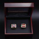 Wooden Case 2 PCS 1991 1993 Buffalo Bills AFC Football Championship Ring Size 11