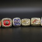 Set 6 PCS  Denver Broncos super bowl  championship Rings 11 size with cotton bag