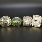 Set 4 PCS Green bay packers super bowl Championship Ring  11 size with cotton bag