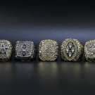 5PCS One Set 1971 1977 1992 1993 1995 Dallas Cowboys Silver Championship Rings 7-14 size