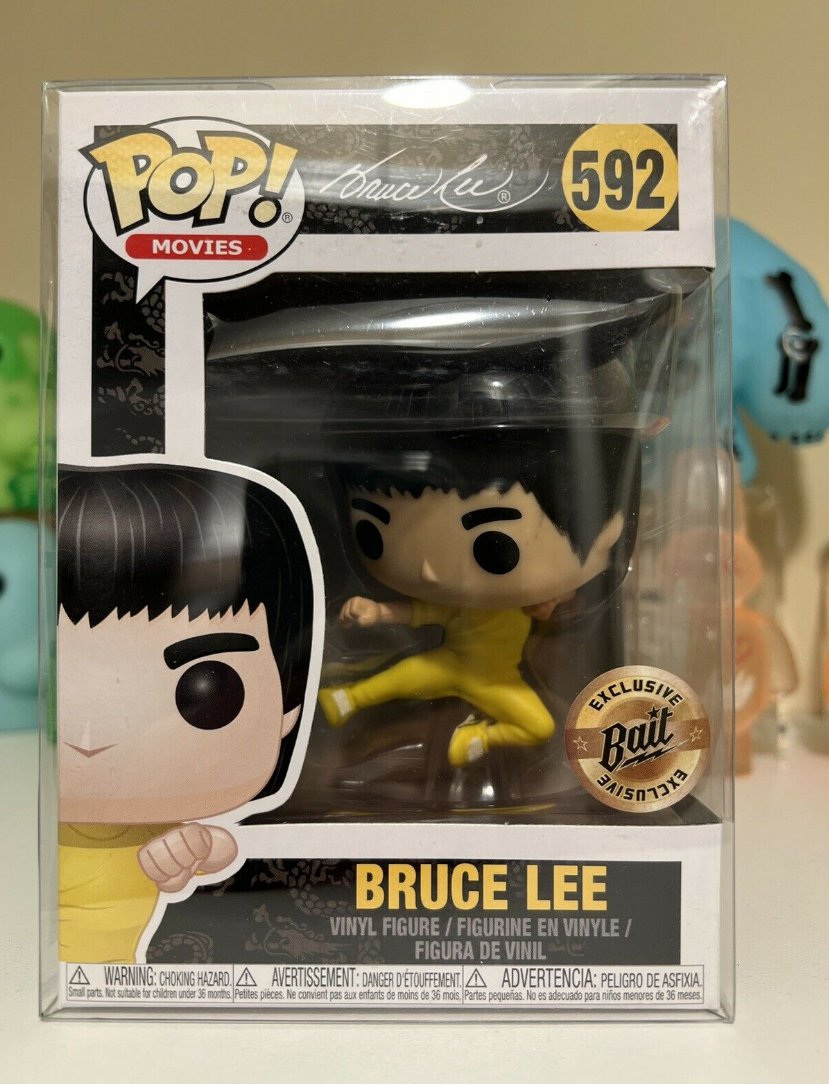 Bruce Lee Kicking Kick Jump Bait Exclusive #592 Pop Vinyl Figure Funko ...