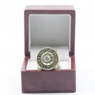 1986 Kansas Jayhawks Manning NCAA 18k GP Brass Championship Ring 11 size with wooden case (57)