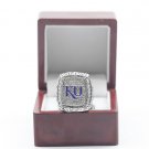 2008 Kansas Jayhawks Basketball NCAA championship ring 11 size with wooden case (122)