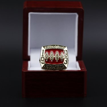 1993 Buffalo Bills AFC super bowl championship ring size 11 with wooden case&iuml;&frac14;�321&iuml;&frac14;�