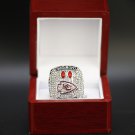 Silver 2020 Kansas City Chiefs Super Bowl Championship Ring size 11 with wooden case（351）