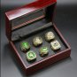 6PCS Set Green Bay Packers super bowl championship ring size 11 with wooden case&iuml;&frac14;�465&iuml;&frac14;�