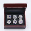 6pcs ONE SET NEW ENGLAND PATRIOTS super bowl championship ring size 11 with wooden case（466）