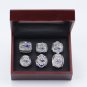 6pcs ONE SET NEW ENGLAND PATRIOTS super bowl championship ring size 11 with wooden case&iuml;&frac14;�466&iuml;&frac14;�