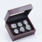6pcs ONE SET NEW ENGLAND PATRIOTS super bowl championship ring size 11 with wooden case&iuml;&frac14;�466&iuml;&frac14;�