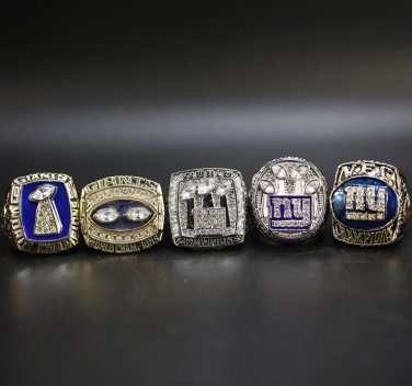 5PCS New York Gaints Super bowl championship rings 11 size  without&Acirc;&nbsp;case&iuml;&frac14;�473&iuml;&frac14;�