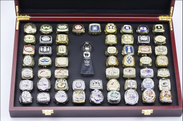 Set 55PCS 1966-2020 NFL Super bowl championship rings 11 size with&Acirc;&nbsp;case&iuml;&frac14;�474&iuml;&frac14;�