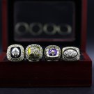 4PCS 1969 1973 1974 1976 Minnesota Vikings NFC world championship ring size 11 with  case（475）