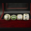 4PCS Set Green Bay Packers super bowl championship ring size 11 with  case（476）