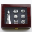 Set 6PCS Pittsburgh Steelers Super bowl championship ring and Trophy Silver with  case（482）