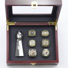Set 6PCS Pittsburgh Steelers Super bowl championship ring and Trophy Gold with  case（483）