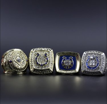 4PCS Set Indianapolis Colts Super Bowl Championship Ring size 11 without  case&iuml;&frac14;�489&iuml;&frac14;�