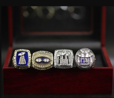 5PCS New York Gaints Super bowl championship rings 11 size with  case&iuml;&frac14;�494&iuml;&frac14;�