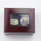 2PCS 1999 2021 Los Angeles Rams Super Bowl Championship Ring size 11 with  case（496）