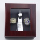 2PCS Los Angeles Rams Super Bowl Championship Rings and Trophy with  case（505）